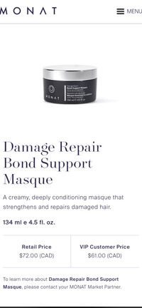 Monat Bond Support Masque - 4.5 fl oz