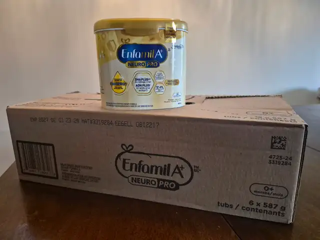 Enfamil A+ NeuroPro 587g – Sealed Case of 6, Exp Dec 2027 in Feeding & High Chairs in Calgary - Image 2