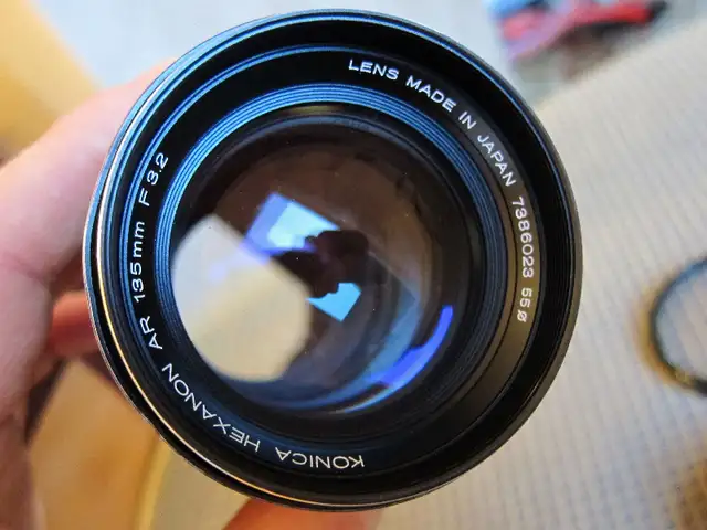 KONICA HEXANON AR 135MM F3.2 LENS SLR CAMERA JAPAN