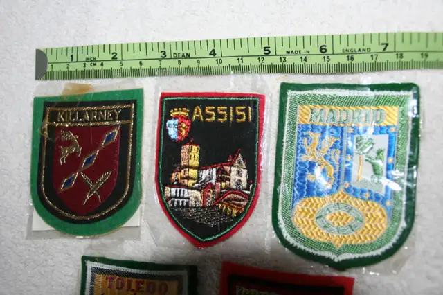SHANNON BADGES 5 SOUVENIR EMBROIDERED on felt Vintage European63005668525441123