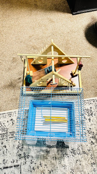 Bird house(cage) and play stand 