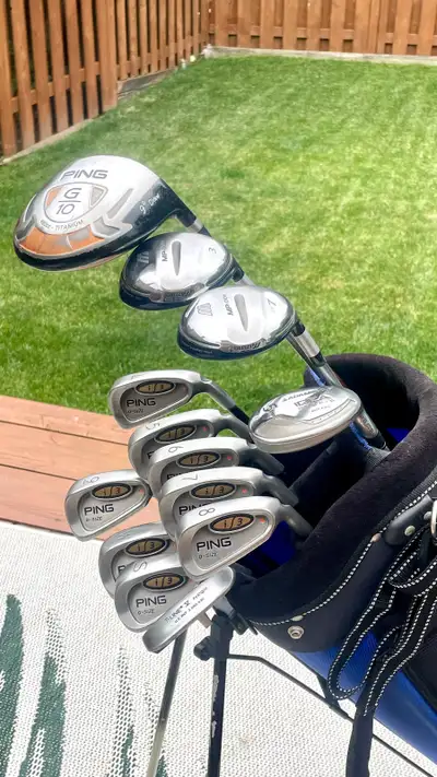 Full Set of Men’s R/H Ping Folf Clubs, View more