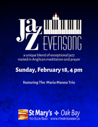 Jazz Evensong at St Mary's Oak Bay with the Maria Manna Trio