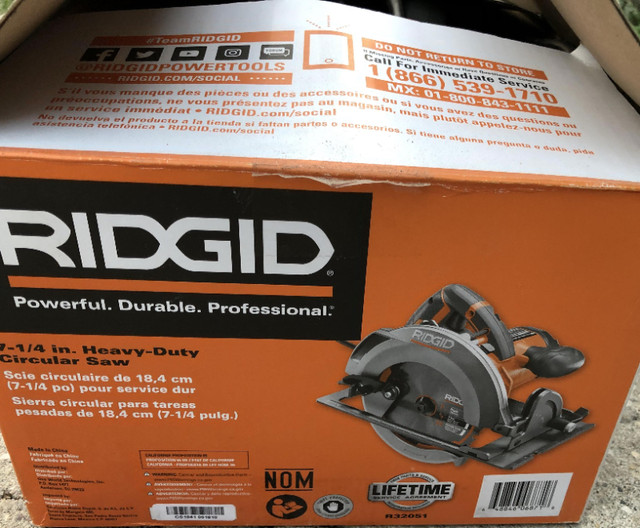 RIDGID 15 Amp Corded 7-1/4-inch Circular Saw Power Tools Winnipeg  Kijiji
