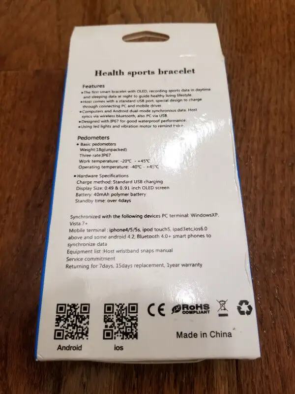 BNIB Smart Bracelet in Exercise Equipment in City of Toronto - Image 5