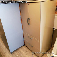 Knoll Gold 2 Door, 2 Drawer File and Storage Cabinet, Locking