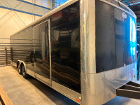 24 ft Used Large Enclosed Cargo Trailer - Black Color