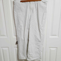 Old Navy white/ blue stripe wide leg pants 16