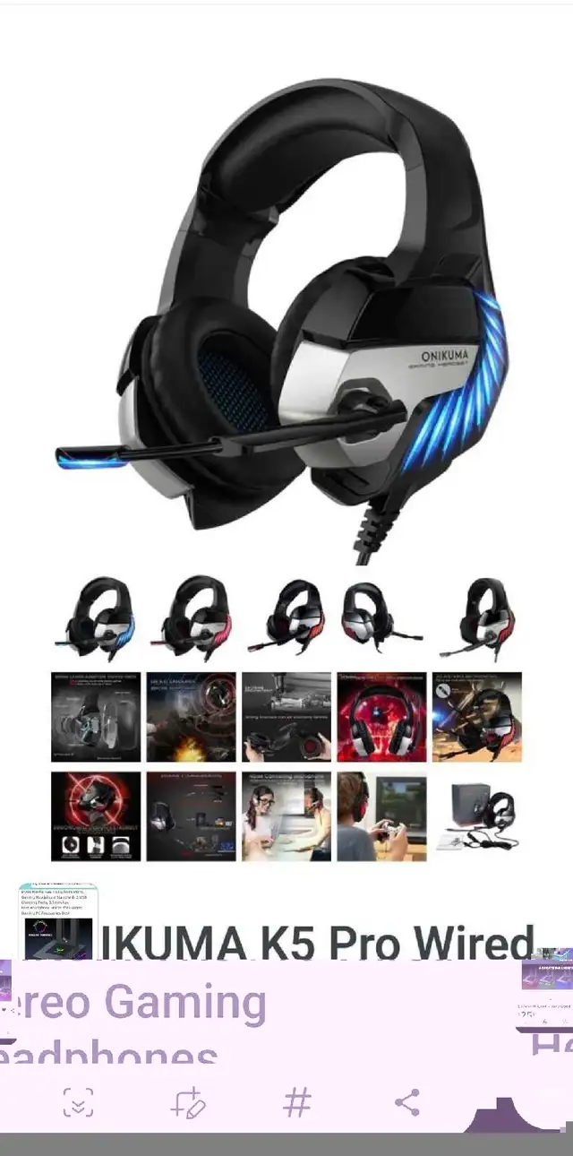 Pro Wired Stereo Gaming Headphones with stand in General Electronics in Markham / York Region - Image 4