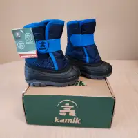 Kamik winter snow boots navy toddler size 5