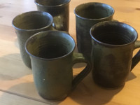 5 Hand Thrown Delicate Tea Mugs by Pakeha Kiwi Potter