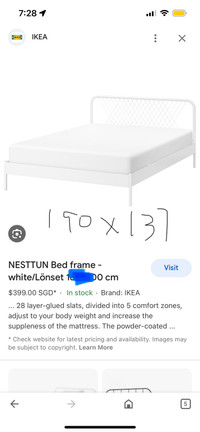 IKEA metal full size bed frame 