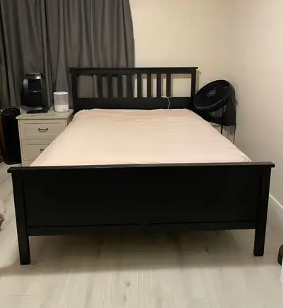 Queen IKEA HEMNES Bed Frame – Black-Brown, View more