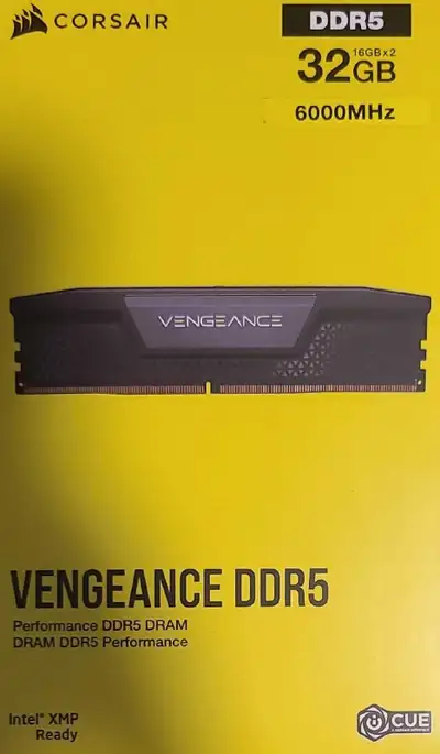 32GB DDR5 6000MHZ CL30 Corsair Vengeance Ram, View more