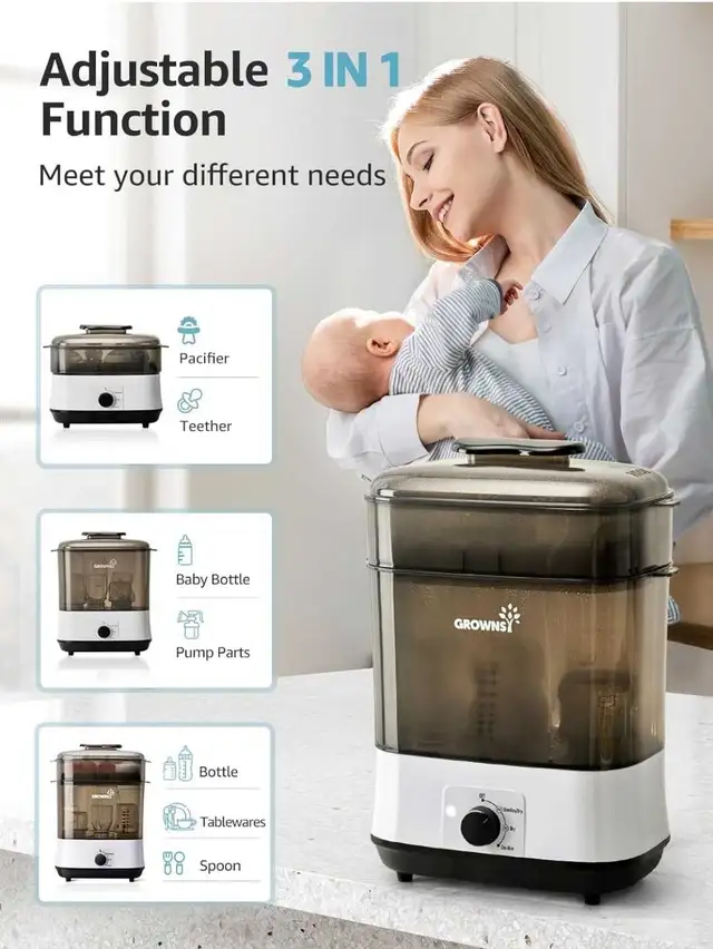 Grownsi Baby Bottle Sterilizer and Dryer in Feeding & High Chairs in Markham / York Region - Image 8