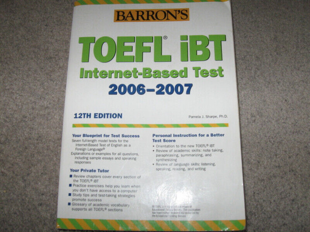 3 TOEFL English Language Study/Test books-Used/Good condition-$5 in Textbooks in City of Halifax - Image 2
