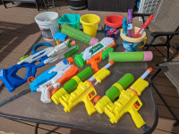 Water guns and outdoor kids toys