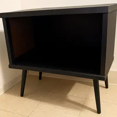 Back to school special ! Matte black accent table/nightstand, View more