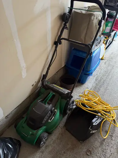 Electric Lawn Mower + Long Outdoor Extension Cord, View more