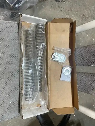 Brand new still in the bag/box Racetech front fork springs. Was going to use them on my 1999 ZX-6R b...