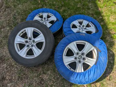 17 inch tires and rims All season Michelin Primacy (225/65/R17) still have 7/32 tread depth. Toyota...