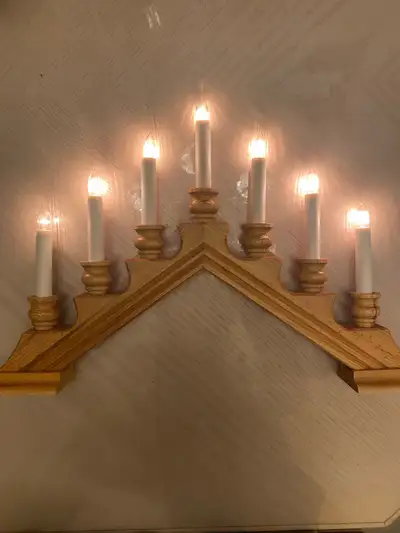 Vintage IKEA  Wood Advent Christmas Bridge Light Sweden 1998, View more
