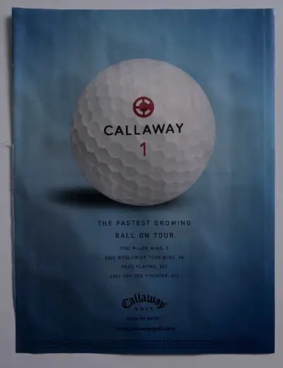 ‘02 Callaway Golf Ball Original Ad, View more