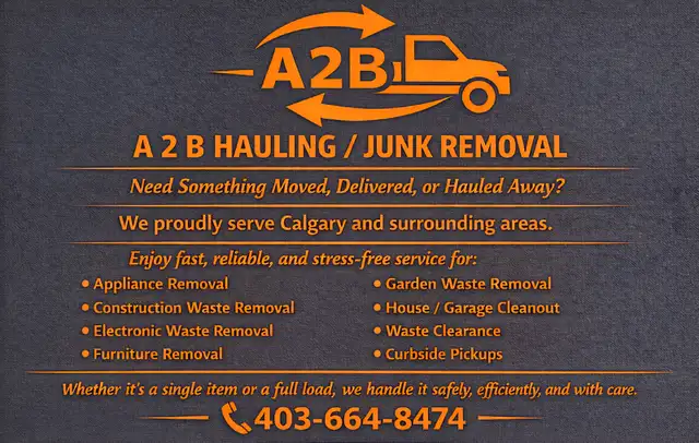 A 2 B HAULING/ JUNK REMOVAL