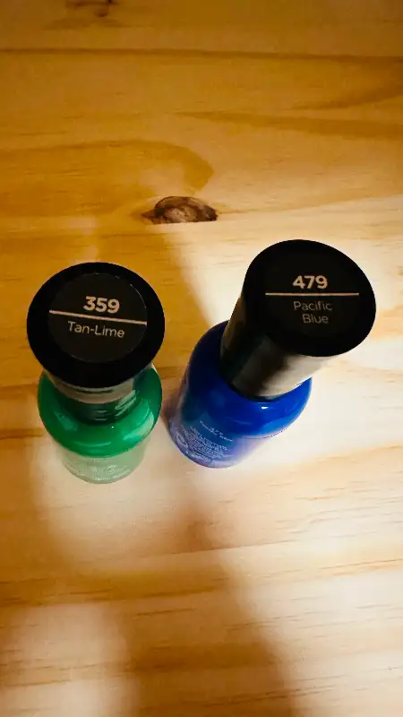 Blue and green nail polish bottles ($5 for both)62854395782913121
