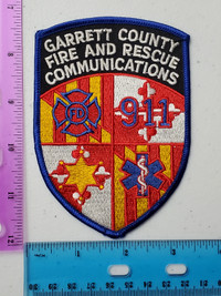 Garrett County fire and rescue communications patch badge crest