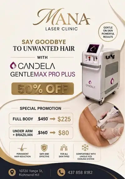50% OFF Laser Hair Removal | 2026 Candela GentleMax Pro Plus  , View more