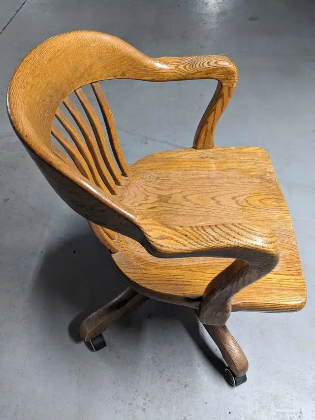 Solid oak vintage Bank chair, Tuscany NW 62863284414466121