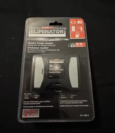 Charge and run devices on the go with this new MotoMaster Eliminator Mobile Power Outlet! This 30W i...