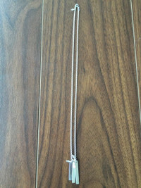 Silver chain with leather gift box (40 cm long - 16 inches)