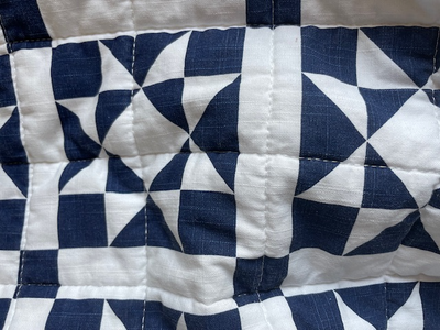 Queen Size Quilt - Navy & White, View more