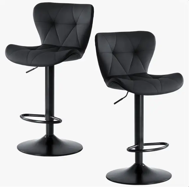 Swivel Adjustable Height Bar Stools, Leather Upholstered Counter in Chairs & Recliners in City of Toronto - Image 7