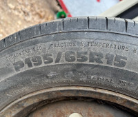 P195/ 65R 15 summer tires on rims