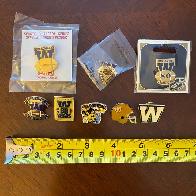 Lot of 8 Asst’d Winnipeg Blue Bombers Lapel Pins628543922113311225