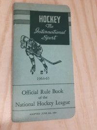 NHL Official Rule Book 1964