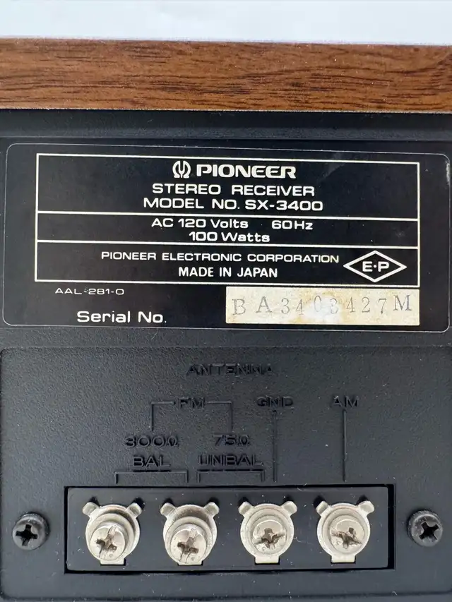 Pioneer SX-3400 Vintage AM/FM Stereo Receiver Made in Japan  in Stereo Systems & Home Theatre in City of Toronto - Image 8