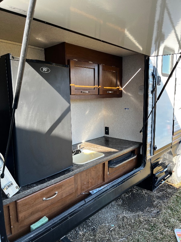 32ft Jayco bunkhouse travel trailer with large outdoor kitchen Travel