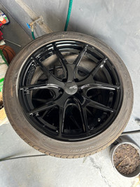 4 new FAST FC Rims (Black Gloss) with NEFRA SU1 tires in 255/45Z