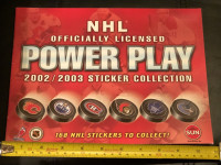 NHL power-play 2002/03 sticker collection booklet only