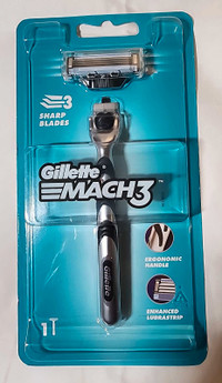 Gillette Mach3 Shaving Razor with cartridge. New. 12 count.