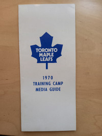 Toronto Maple Leafs 1970 Training Camp Media Guide