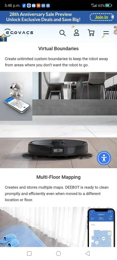Brand new Ecovacs Deebot Ozmo T8 Avivi with Auto Empty Station (, View more