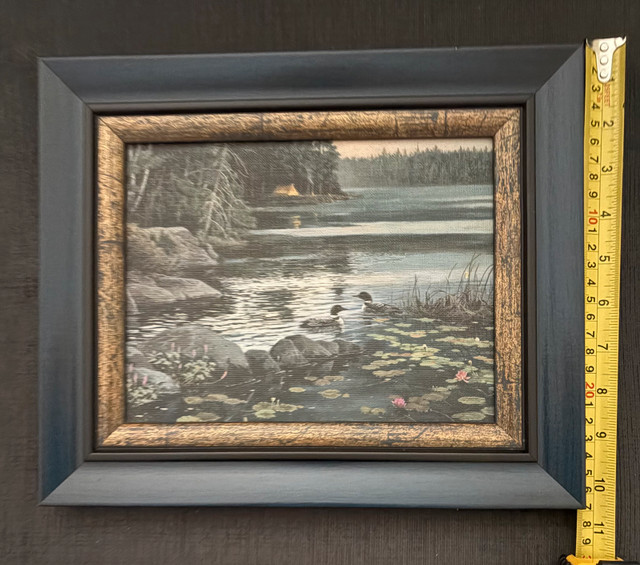 Framed Loon Painting in Arts & Collectibles in Ottawa - Image 2