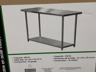 stainless table, View more