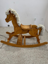 Solid wood rocking horse 