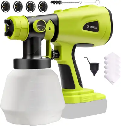 TAIRDA Cordless Paint Sprayer Compatible for Ryobi 18v, View more